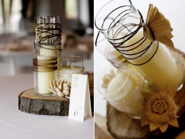 country wedding table decorations
